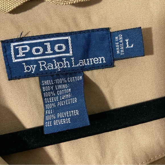 *SOLD* Polo Ralph Lauren Khaki Jacket Size Large - Picture 10 of 10